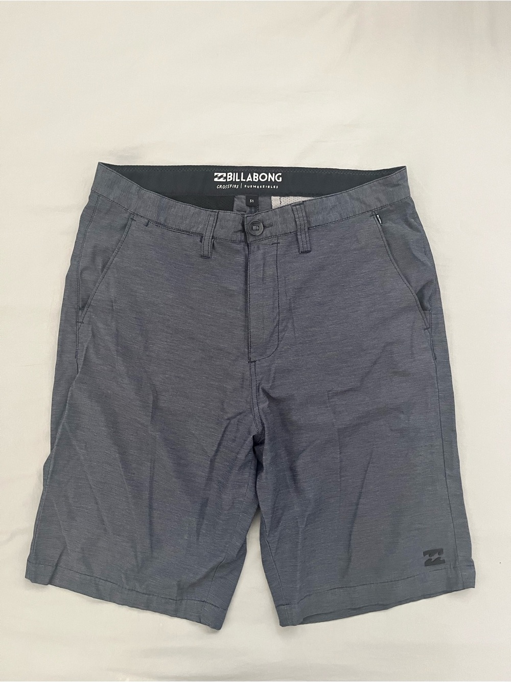 Billabong Men's Charcoal Flat Front Performance Shorts